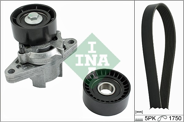 Set curea transmisie cu caneluri DACIA SANDERO 1.4 (BS0C, BS0A, BS0G, BS1F, BS0E) benzina 75 cai INA 529 0082 10
