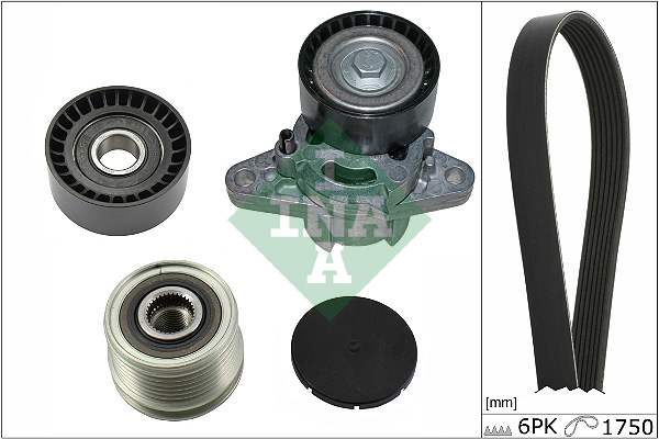 Set curea transmisie cu caneluri DACIA LOGAN EXPRESS (FS_) 1.4 benzina 75 cai INA 529 0164 20