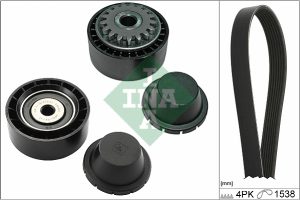Set curea transmisie cu caneluri DACIA LOGAN (LS_) 1.2 16V (LS1N, LS02, BS02) benzina 75 cai INA 529 0280 10
