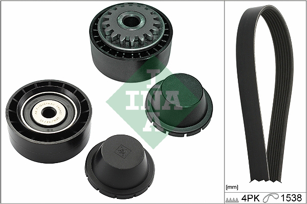 Set curea transmisie cu caneluri DACIA LOGAN MCV II 1.2 LPG Benzina/Autogaz (GPL) 75 cai INA 529 0280 10