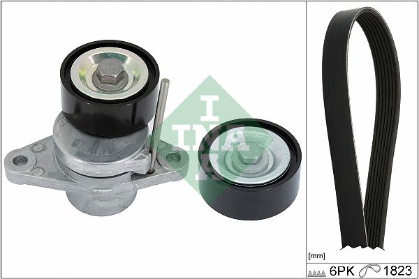 Set curea transmisie cu caneluri DACIA LOGAN EXPRESS (FS_) 1.6 LPG Benzina/Autogaz (GPL) 84 cai INA 529 0366 10