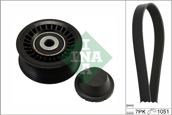 Set curea transmisie cu caneluri DACIA JOGGER (RK_) 1.6 HYBRID 140 (RKN8) benzina/elector 141 cai INA 529 0486 10