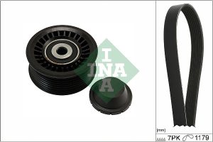 Set curea transmisie cu caneluri DACIA LODGY (JS_) 1.3 TCe 100 (JSNU) benzina 102 cai INA 529 0585 10