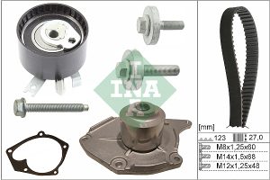 Set pompa apa + curea dintata DACIA DUSTER (HS_) 1.5 dCi diesel 86 cai INA 530 0197 31