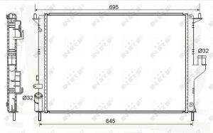 Radiator racire motor DACIA SANDERO 1.5 dCi diesel 68 cai NRF 53118A