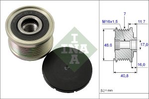 Fulie alternator DACIA SANDERO II TCe 90 (B8M1, B8MA, B8AC) benzina 90 cai INA 535 0080 10