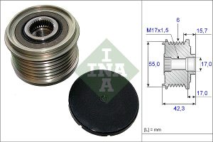 Fulie alternator DACIA SANDERO II 1.5 dCi diesel 90 cai INA 535 0154 10