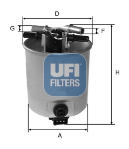 Filtru combustibil DACIA LOGAN (LS_) 1.5 dCi (LS0W) diesel 86 cai UFI 55.393.00