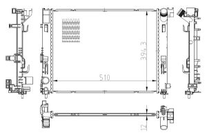 Radiator racire motor DACIA JOGGER (RK_) 1.0 TCe 90 ECO-G (RKMT) Benzina/Autogaz (GPL) 91 cai NRF 550038
