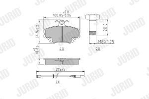 Placute frana DACIA SANDERO 1.6 MPI 85 (BS03) benzina 84 cai JURID 571526J