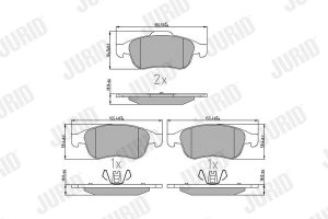 Placute frana DACIA LODGY (JS_) 1.5 dCi (JSMW) diesel 85 cai JURID 573268J