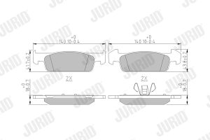 Placute frana DACIA SANDERO II 1.2 benzina 75 cai JURID 573441J