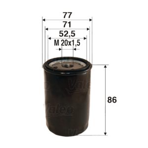 Filtru ulei DACIA SANDERO 1.6 Hi-Flex (BS1H) Benzina/Etanol 87 cai VALEO 586002