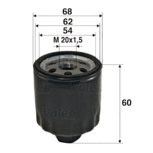 Filtru ulei DACIA SANDERO II 1.2 benzina 75 cai VALEO 586011