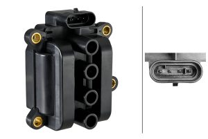Bobina de inductie DACIA LOGAN (LS_) 1.2 16V LPG Benzina/Autogaz (GPL) 75 cai HELLA 5DA 358 102-151
