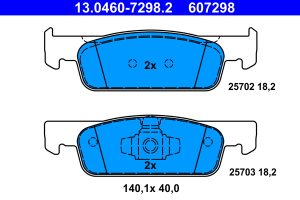 Placute frana DACIA SANDERO II 1.5 dCi 75 / Blue dCi 75 (B8JW, B8M4, B8AH, B8M7, B8M6) diesel 75 cai ATE 13.0460-7298.2