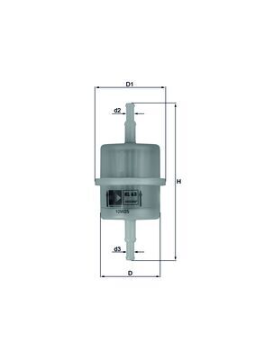Filtru combustibil DACIA LOGAN MCV II 1.2 LPG Benzina/Autogaz (GPL) 75 cai MAHLE ORIGINAL KL 63