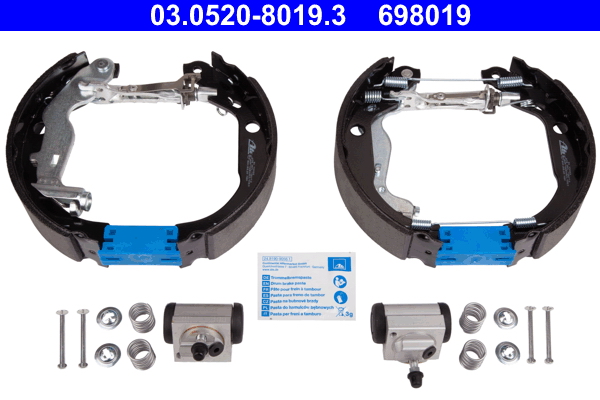 Set saboti frana DACIA DUSTER (HS_) 1.6 16V 4x4 benzina 105 cai ATE 03.0520-8019.3