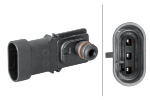 Senzor presiune supraalimentare DACIA LOGAN (LS_) 1.6 16V Flexifuel Benzina/Etanol 105 cai HELLA 6PP 009 400-281