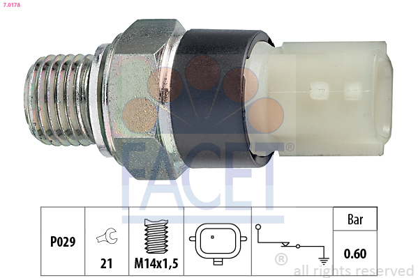 Senzor presiune ulei DACIA DUSTER (HM_) 1.5 dCi 115 4x4 diesel 114 cai FACET 7.0178