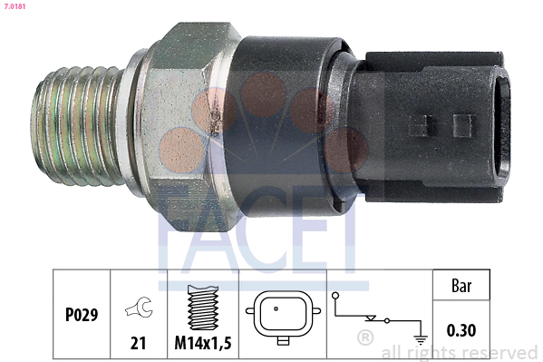 Senzor presiune ulei DACIA LOGAN pick-up (US_) 1.5 dCi (US0K) diesel 68 cai FACET 7.0181