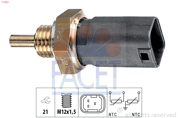 Senzor temperatura lichid de racire DACIA LOGAN (LS_) 1.6 16V Flexifuel Benzina/Etanol 105 cai FACET 7.3252