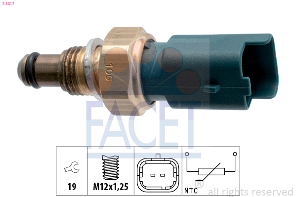 Senzor temperatura lichid de racire DACIA LODGY (JS_) 1.5 dCi (JSMW) diesel 85 cai FACET 7.3317