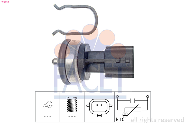 Senzor temperatura lichid de racire DACIA LOGAN II TCe 90 LPG Benzina/Autogaz (GPL) 90 cai FACET 7.3337
