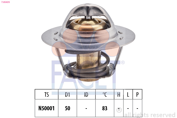Termostat lichid racire DACIA LOGAN pick-up (US_) 1.6 Bifuel Benzina/Autogaz (GPL) 84 cai FACET 7.8543S