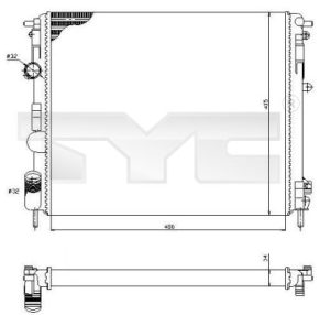 Radiator racire motor DACIA SANDERO 1.6 16V benzina 105 cai TYC 728-0053