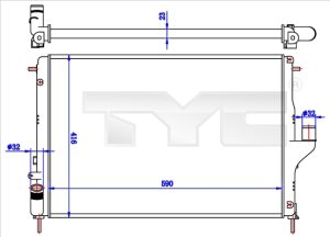 Radiator racire motor DACIA LOGAN MCV (KS_) 1.5 dCi (KS04) diesel 88 cai TYC 728-0056-R