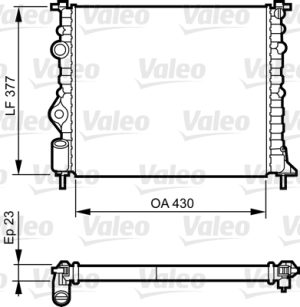 Radiator racire motor DACIA LOGAN MCV (KS_) 1.6 (KS0B, KS0D, KS0F) benzina 87 cai VALEO 731378