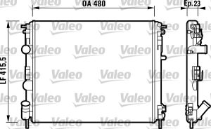 Radiator racire motor DACIA SANDERO 1.5 dCi diesel 65 cai VALEO 732721
