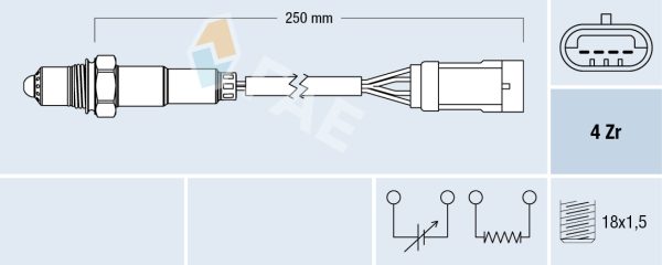 Sonda Lambda DACIA LOGAN (LS_) 1.6 (LSOB, LSOD, LSOF, LSOH) benzina 87 cai FAE 77151