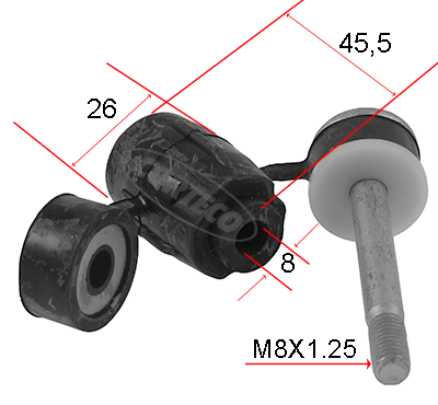 Bucsa bara stabilizatoare DACIA LOGAN (LS_) 1.6 16V Flexifuel Benzina/Etanol 105 cai CORTECO 80004684