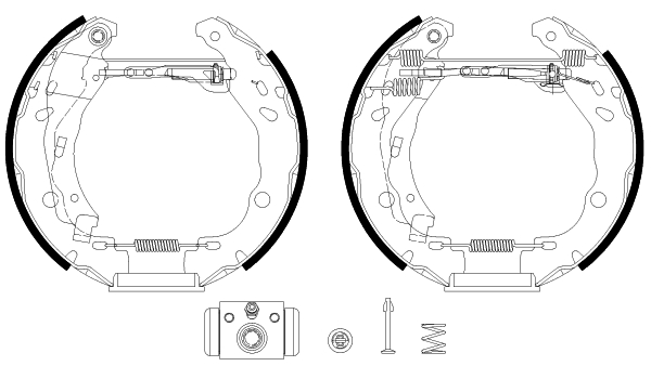 Set saboti frana DACIA LOGAN II 1.2 LPG Benzina/Autogaz (GPL) 72 cai TEXTAR 84083201