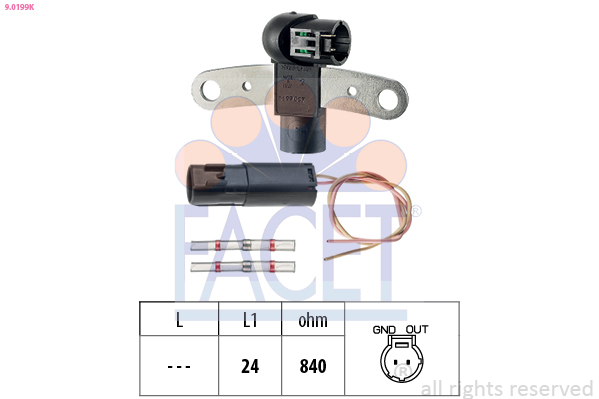 Senzor impulsuri arbore cotit DACIA LOGAN pick-up (US_) 1.5 dCi (US00, US0J, US0Y) diesel 65 cai FACET 9.0199K
