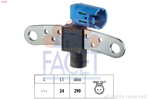 Senzor impulsuri arbore cotit DACIA LOGAN (LS_) 1.6 16V (LS09, LS0L, LS0M, LS0P, LS0V, LS18, LS1S, LS1V,... benzina 105 cai FACET 9.0543