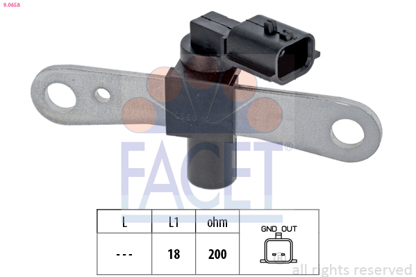 Senzor impulsuri arbore cotit DACIA SANDERO 1.6 16V Bifuel Benzina/Etanol 105 cai FACET 9.0658