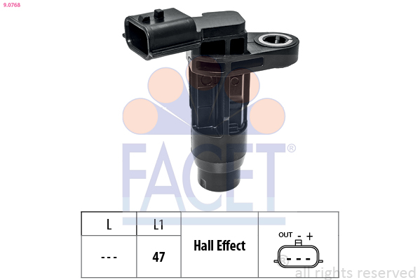 Senzor impulsuri arbore cotit DACIA SANDERO II TCe 90 (B8M1, B8MA, B8AC) benzina 90 cai FACET 9.0768