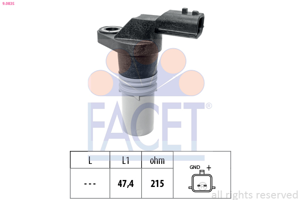 Senzor impulsuri arbore cotit DACIA SANDERO II 1.0 SCe 75 (B8JC, B8JD) benzina 73 cai FACET 9.0835
