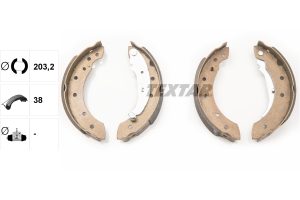 Set saboti frana DACIA LOGAN (LS_) 1.6 LPG Benzina/Autogaz (GPL) 87 cai TEXTAR 91048000