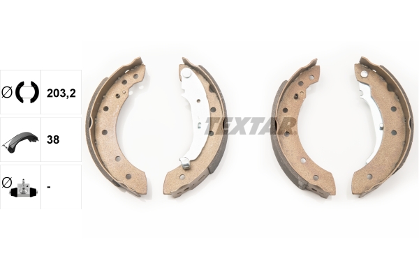 Set saboti frana DACIA LOGAN (LS_) 1.5 dCi (LS04) diesel 88 cai TEXTAR 91048000