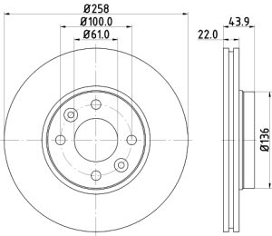 Disc frana DACIA LODGY (JS_) 1.6 LPG (JSNB) Benzina/Autogaz (GPL) 109 cai DON PCD12242