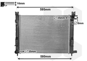 Radiator racire motor DACIA SANDERO II 1.0 SCe 75 (B8JC, B8JD) benzina 73 cai VAN WEZEL 15002007