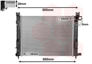 Radiator racire motor DACIA SANDERO II 1.2 benzina 75 cai VAN WEZEL 15002008