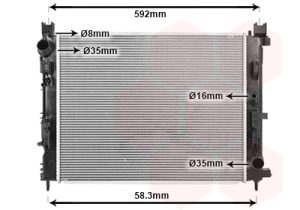 Radiator racire motor DACIA SANDERO II 1.5 Blue dCi 95 (B8JL) diesel 95 cai VAN WEZEL 15012700