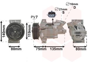 Compresor climatizare DACIA LOGAN II TCe 90 (L8MA, L8M1, L8AC) benzina 90 cai VAN WEZEL 1501K704