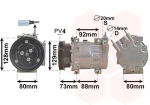 Compresor climatizare DACIA LOGAN EXPRESS (FS_) 1.4 benzina 75 cai VAN WEZEL 1501K705