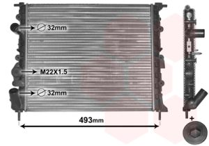 Radiator racire motor DACIA LOGAN (LS_) 1.6 LPG Benzina/Autogaz (GPL) 87 cai VAN WEZEL 43002197